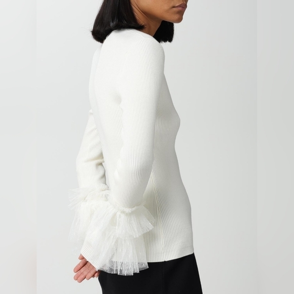 Vince Camuto Sweaters - Vince Camuto Cream Ribbed Knit  Top Sz 3X Gentle Used